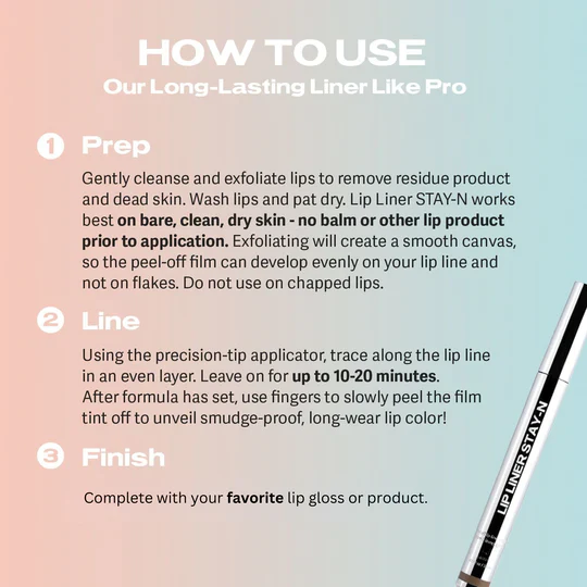 Before and After Lipliner Application